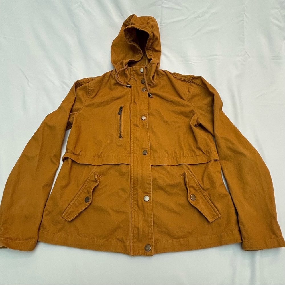 Forever 21 Gold Utility Jacket with Hood